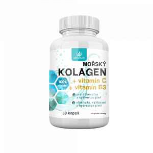 ALLNATURE Mořský kolagen + vitamin C + vitamin B3 30 kapslí