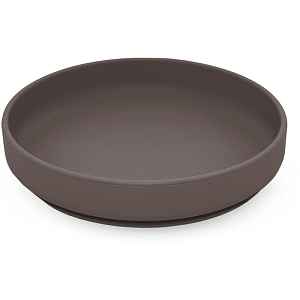 Petite&Mars Take&Match Silicone Plate talíř s přísavkou Bitter Cocoa 6m+ 1 ks
