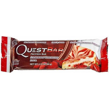 Quest Nutrition, Quest Bar, 60 g, Strawberry Cheesecake - Natural