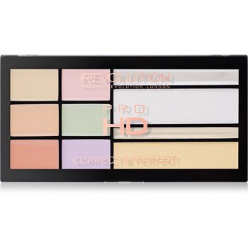 Makeup Revolution Pro HD Correct & Perfect paleta korektorů s rozjasňovačem  16,5 g