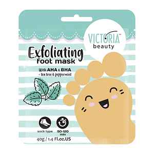 Victoria Beauty Exfoliační maska na nohy Tea Tree