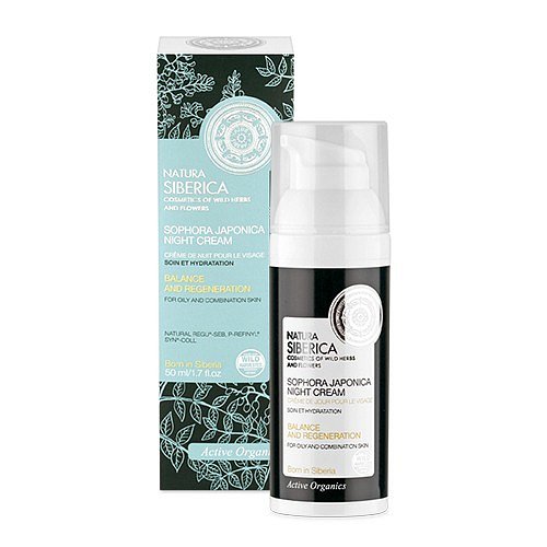 Natura Siberica Sophora Japonica noční krém pro mastnou a smíšenou pleť 50 ml