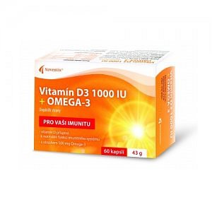 Vitamín D3 1000 IU + Omega-3 cps 60 - Noventis-