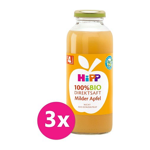 3 x Hipp 100 % Bio Juice Jablečná šťáva