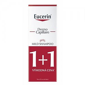 EUCERIN DermoCAPILLAIRE pH5 šampon pro citlivou pokožku 250ml 1+1