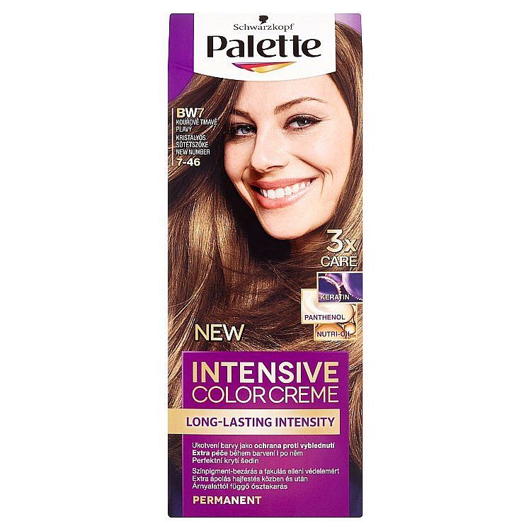 Schwarzkopf Palette Intensive Color Creme barva na vlasy  Kouřově Tmavě Plavý BW7, 50 ml