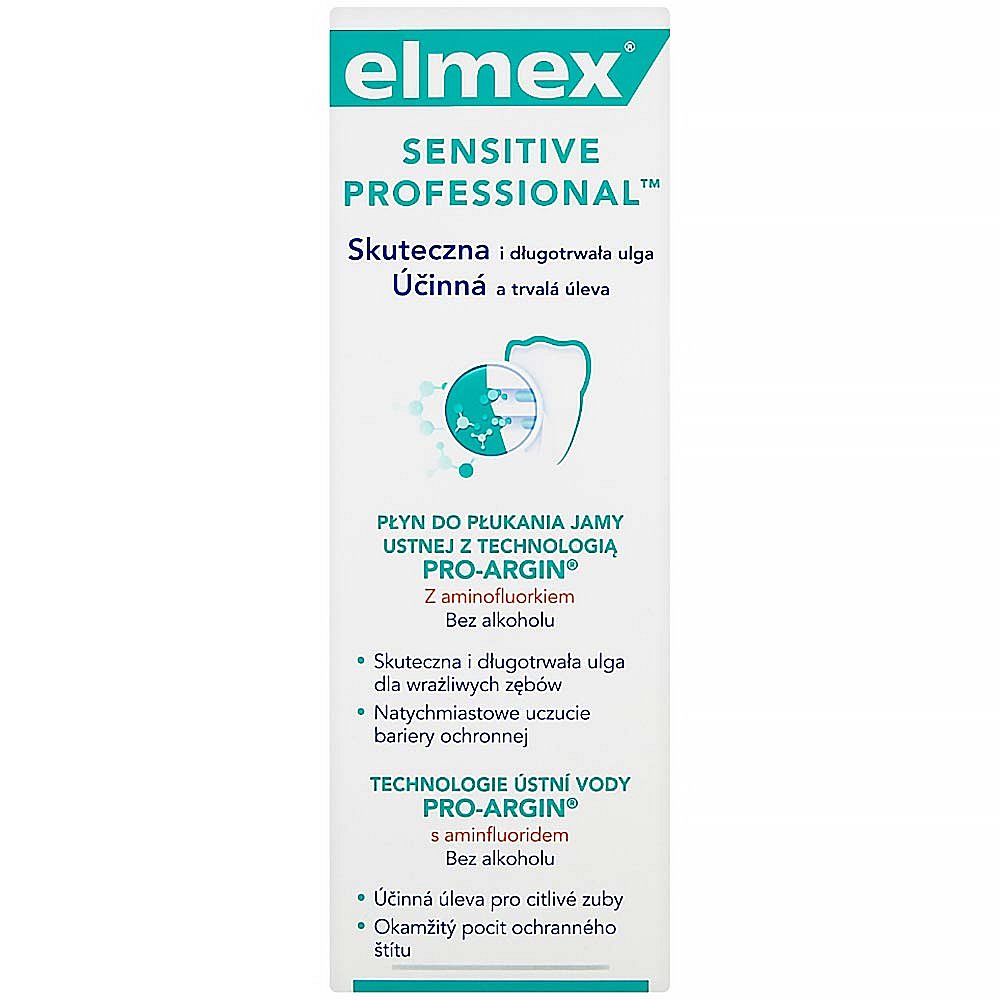 ELMEX Sensitive Professional Technologie ústní vody pro-agrin s aminfluoridem 400 ml