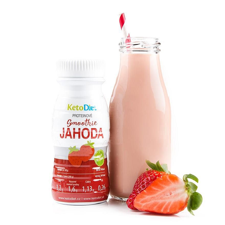 KetoDiet Proteinové smoothie jahoda 200 ml