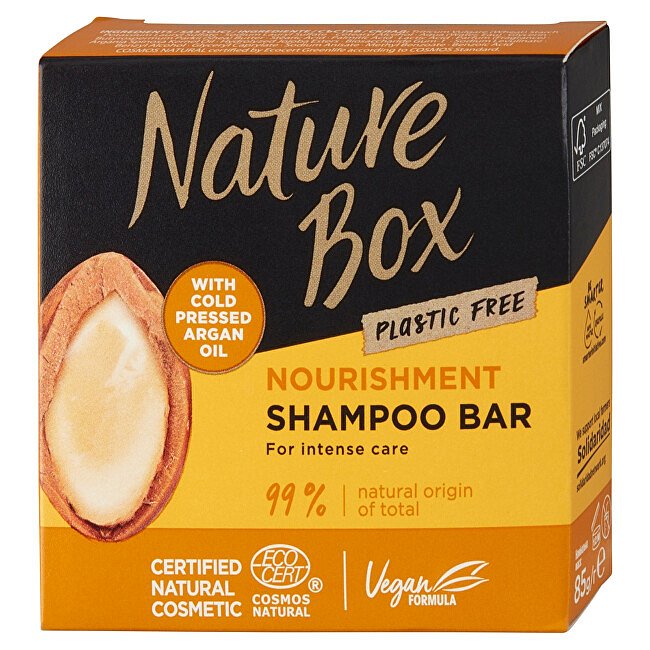 Nature Box Tuhý šampon na vlasy Argan Oil (Nourishment Shampoo Bar)  85 g