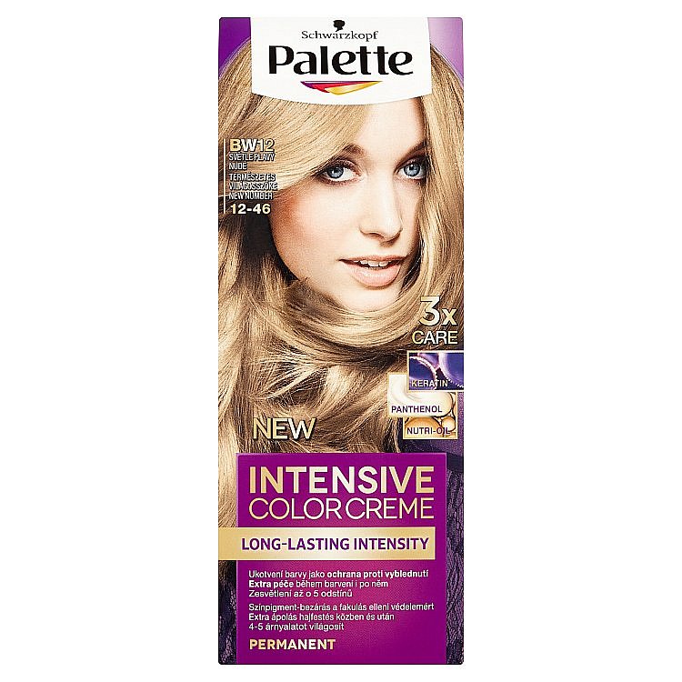 Schwarzkopf Palette Intensive Color Creme barva na vlasy  Světle Plavý Nude BW12, 50 ml