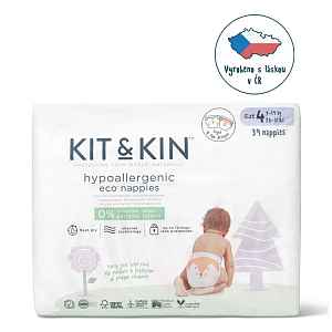 KIT & KIN Eko plenky, velikost 4 (34 ks), 10-17 kg