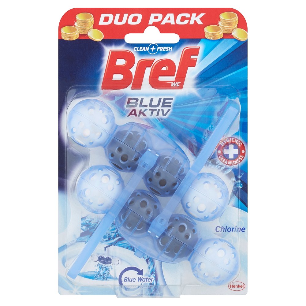 BREF Blue Aktiv Chlorine tuhý WC blok 2x50 g
