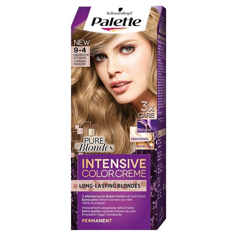 Schwarzkopf Palette Intensive Color Creme barva na vlasy  Vanilková Extra Světlá Blond 9-4, 50 ml