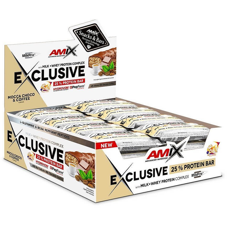 AMIX Exclusive Protein Bar, Mocca-Choco-Coffee, 24x40g