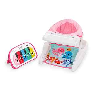 BABY EINSTEIN Sedák interaktivní 4v1 Tappin' Tunes™ Learn-to-Sit™, 4m+, Pink