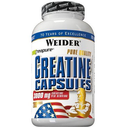 Weider, Pure Creatine Capsules, 200 kapslí