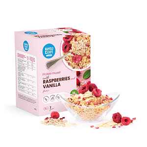 KetoDiet Proteinové müsli - s malinami a vanilkovou příchutí (7 porcí)