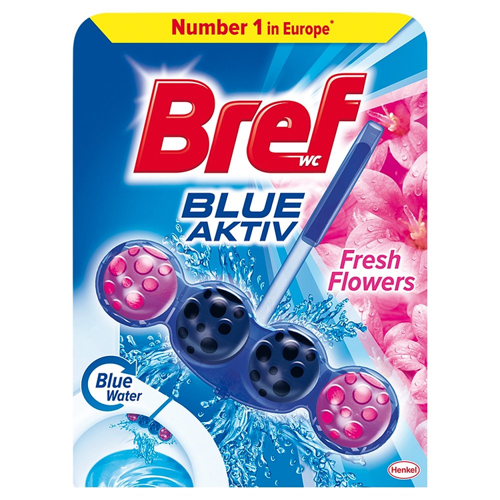 BREF Blue Aktiv Fresh Flowers tuhý WC blok 50 g