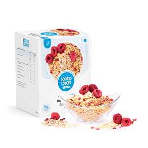 KetoDiet Proteinové müsli - s malinami a vanilkovou příchutí (7 porcí)