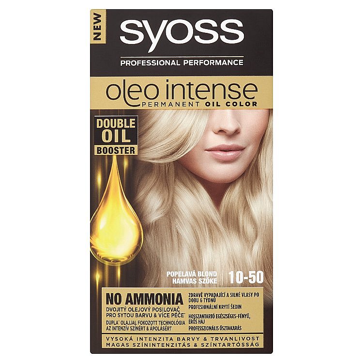 Syoss Oleo Intense olejová barva 10-50 Světlá popelavá blond, 50 ml