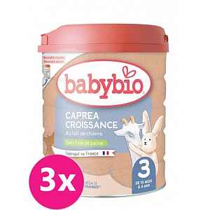 3x BABYBIO CAPREA 3 Croissance plnotučné kozí kojenecké bio mléko 800 g