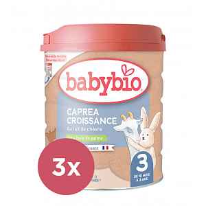 3x BABYBIO CAPREA 3 Croissance plnotučné kozí kojenecké bio mléko 800 g
