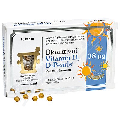 Bioaktivní Vitamin D3 D-Pearls 38mcg cps.80