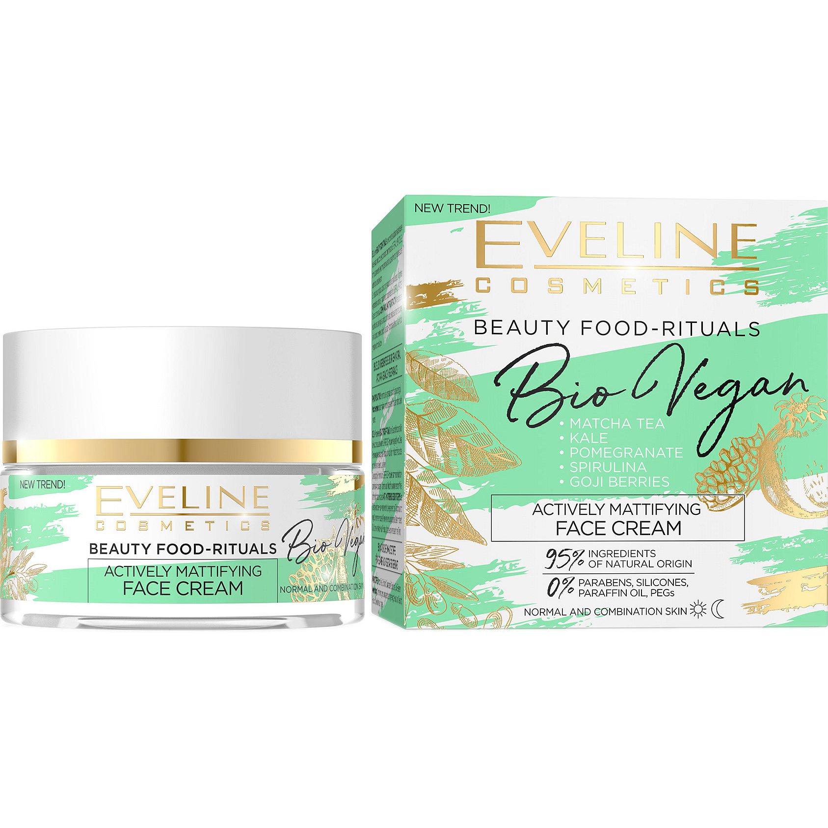 Eveline BIO VEGAN Aktivně matující denní a noční krém 50ml