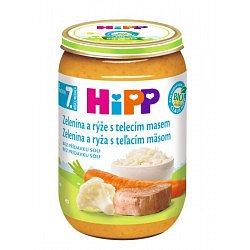 HIPP JUNIOR MENU BIO Zelenina s rýží a telecím masem 220g
