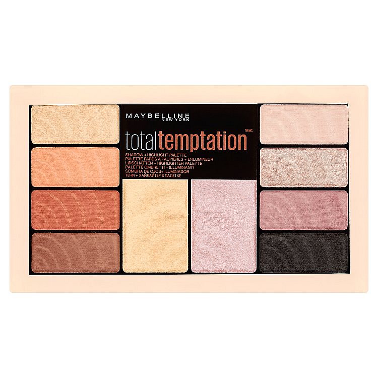 Maybelline Total Temptation paletka očních stínů a rozjasňovačů 16 g