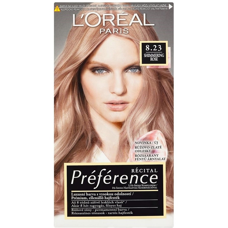Ľoréal Paris Préférence 8.23 Shimmering Rose barva na vlasy 60 ml