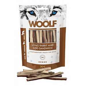 Woolf Pochoutka Soft Rabbit&cod Sandwich Long 100g