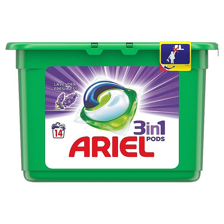 Ariel Lavender Fresh gelové kapsle, 14 praní  14 ks