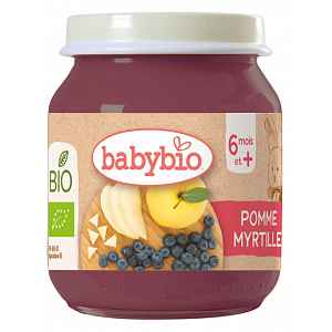 BABYBIO Bio jablko a borůvky 130 g