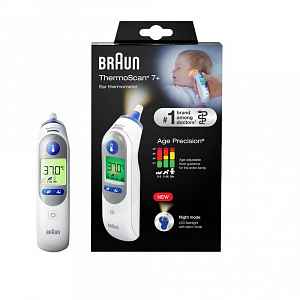 Braun ThermoScan 7+ IRT6525 ušní teploměr se systémem "AGE Precision", s osvětlením