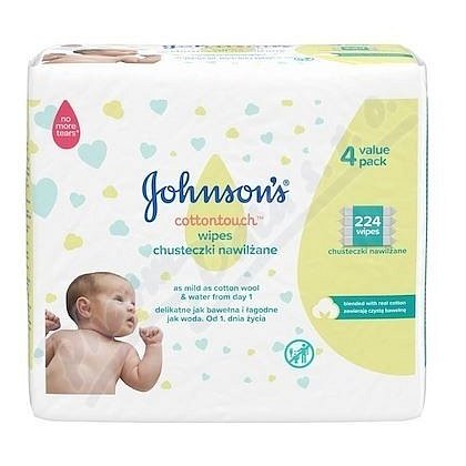 JOHNSONS Cottontouch vlhčené ubrousky 224 ks