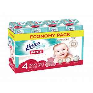 Linteo Baby Pants PREMIUM 4 Maxi 9-15 kg plenkové kalhotky 176 ks