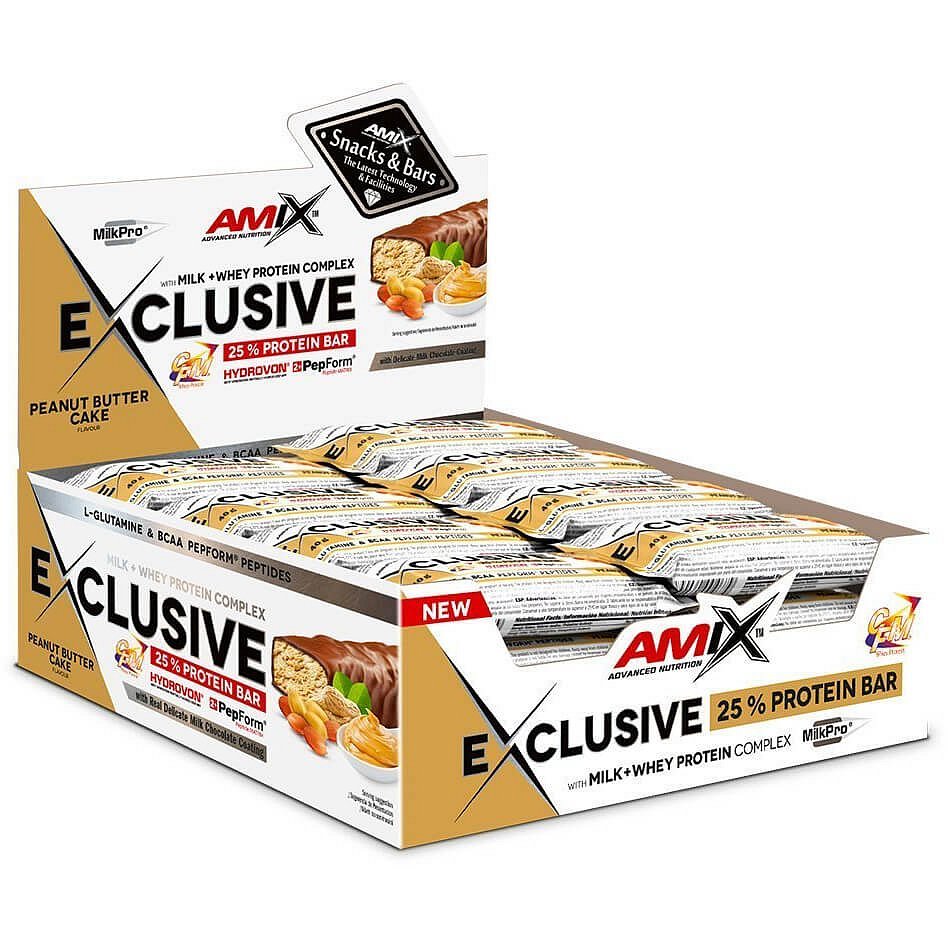 AMIX Exclusive Protein Bar, Peanut-Butter-Cake, 24x40g