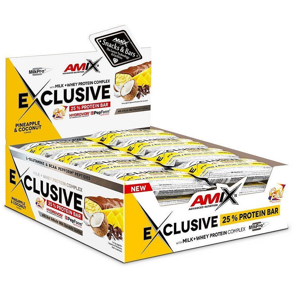 AMIX Exclusive Protein Bar, Ananas-kokos, 24x40g