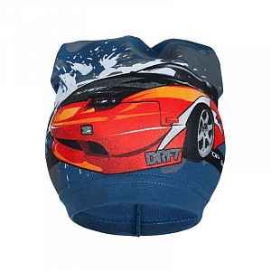 New Baby Jarní dětská čepička  auto černé, vel. 104 (3-4r)