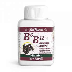 Medpharma B6 B12 + kyselina listová 107 kapslí