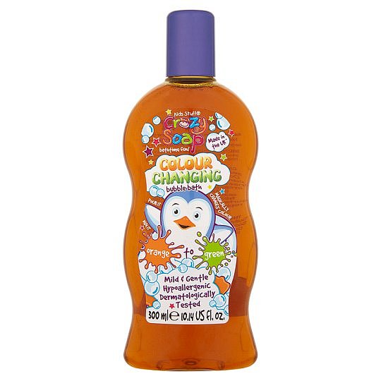 Crazy Soap Colour Changing pěna do koupele s měnící barvami Orange to Green 300 ml