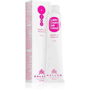 Kallos KJMN Professional Cream Hair Colour Keratin & Argan Oil barva na vlasy s keratinem a arganovým olejem odstín 7.1 Medium Ash Blond 100 ml