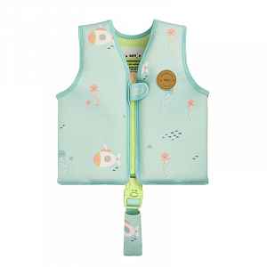 Saro Baby plavecká neoprenová vesta s UV ochranou (3-6r) Jellyfish