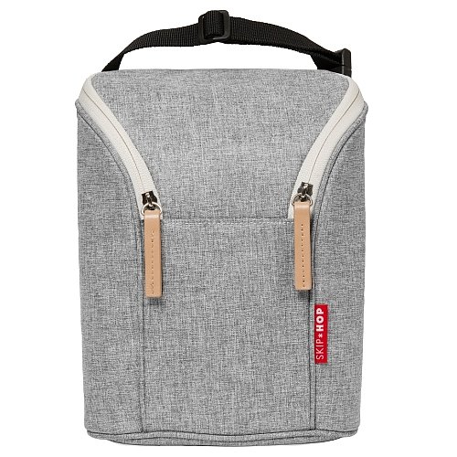 SKIP HOP Termoobal na dvě láhve grey melange
