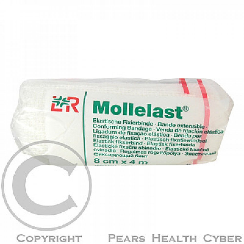 Obinadlo elastické fixační Mollelast 4cm x 4m 1ks
