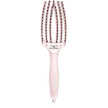 Olivia Garden Fingerbrush Nano Ionic plochý kartáč Pastel Pink