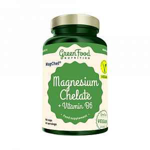 GreenFood Nutrition Magnesium Chelate + Vitamin B6 90 kapslí