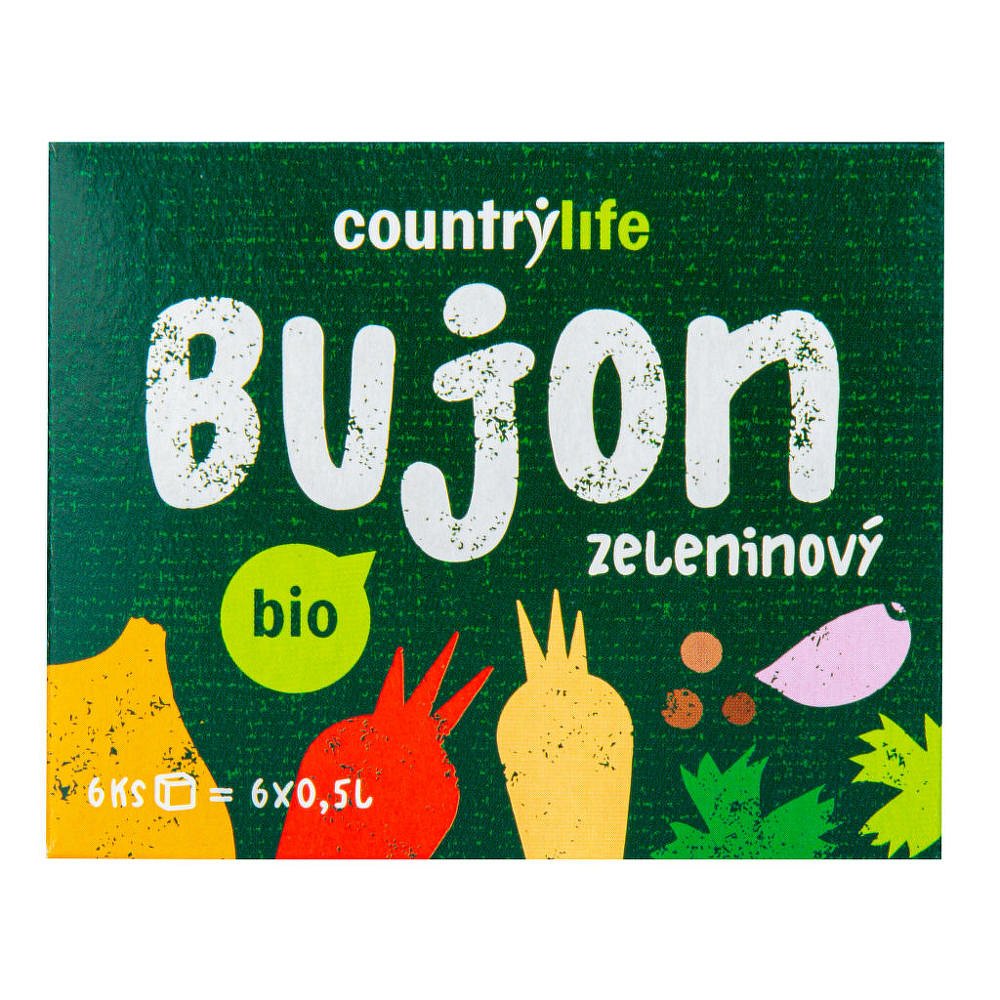 COUNTRY LIFE Bujon zeleninový kostky 6 ks BIO