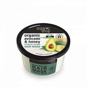 Organic Shop Organic Avocado & Honey regenerační maska na vlasy 250 ml